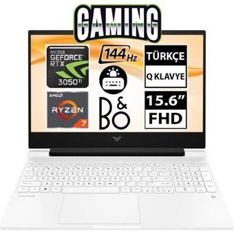 Hp Victus 15 FB0004NT Harici GeForce RTX 3050 Tİ AMD Ryzen 7 5800H 64 GB Ram 1 TB SSD 15.6 inç Full HD Freedos Gaming Laptop