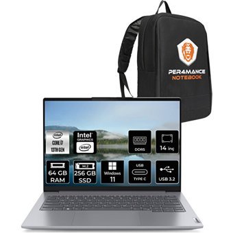 Lenovo ThinkBook 14 Gen6 IRL 21KG004NTRP411 Harici GeForce RTX 4070 Intel Core i7 13700H 64 GB Ram 256 GB SSD 14 inç Full HD Windows 11 Pro Gaming Laptop + PER4 Çanta