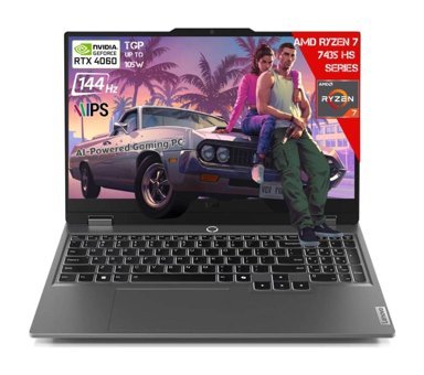 Lenovo LOQ Harici GeForce RTX 4060 AMD Ryzen 7 7435HS 64 GB Ram 512 GB SSD 15.6 inç Full HD Freedos Gaming Laptop