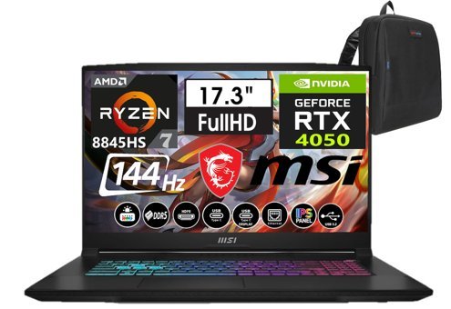 MSI Katana A17 AI B8VE-854XTRW59 Harici GeForce RTX 4050 AMD Ryzen 7 8845HS 96 GB Ram 2 TB SSD 17.3 inç Full HD Windows 11 Pro Gaming Laptop + Weblegelsin Çanta
