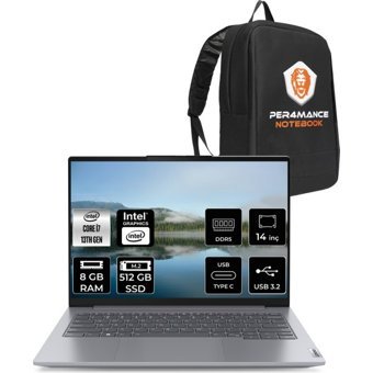 Lenovo ThinkBook 14 Gen6 IRL 21KG004NTRP302 Harici GeForce RTX 4070 Intel Core i7 13700H 8 GB Ram 512 GB SSD 14 inç Full HD Freedos Gaming Laptop + PER4 Çanta