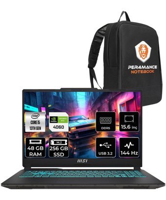 MSI Cyborg 15 A13VF-895XTR Harici GeForce RTX 4060 Intel Core i5 13420H 48 GB Ram 256 GB SSD 15.6 inç Full HD Freedos Gaming Laptop + PER4 Çanta