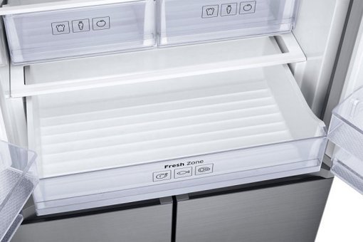 Samsung RF50K5920SL/TR 4 Kapılı Nofrost A+ Enerji Sınıfı 535 lt Modern Inox Alttan Donduruculu Solo Gardrop Buzdolabı