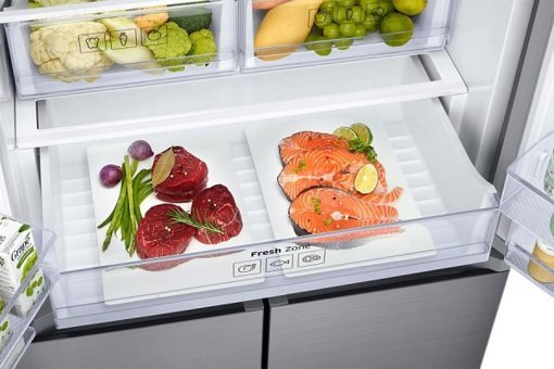 Samsung RF50K5920SL/TR 4 Kapılı Nofrost A+ Enerji Sınıfı 535 lt Modern Inox Alttan Donduruculu Solo Gardrop Buzdolabı