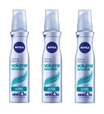 Nivea Volume Sensation Normal Saçlar İçin Şekillendirici Hacim Veren Saç Köpüğü 3x150 ml
