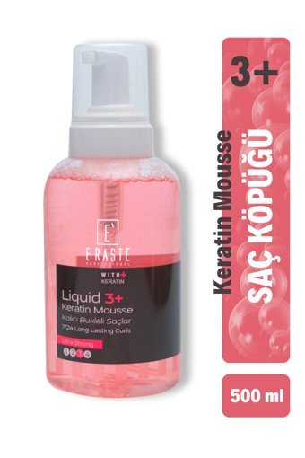 Eraste Keratin Liqiud Kıvırcık Saçlar İçin Şekillendirici Hacim Veren Saç Köpüğü 500 ml