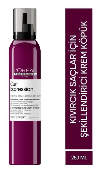 L'Oreal Professionnel Curl Expression Kıvırcık Saçlar İçin Şekillendirici Hacim Veren Saç Köpüğü 250 ml