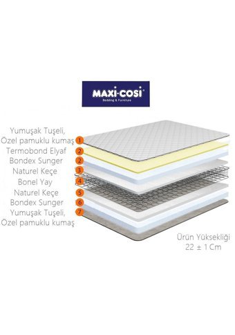 Maxi Cosi Sweet Cotton Dikdörtgen Sünger Ortopedik Portatif 90x140 cm Beşik Yatağı