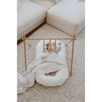 Dery Baby Babynest Oval Pamuk Portatif Katlanır 50x85 cm Anne Yanı Yatağı