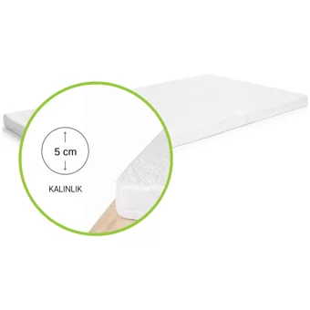 Elyaf Sepeti Dikdörtgen Visco Ortopedik 50x100 cm Beşik Yatağı