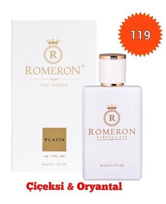 Romeron Platin 119 EDP Çiçeksi-Odunsu-Oryantal Kadın Parfüm 50 ml