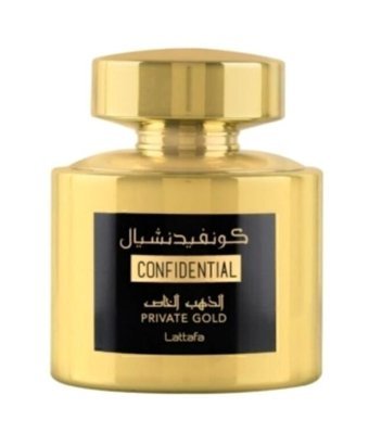 Lattafa Confidential Private Gold EDP Amber-Meyveli-Sandal Ağacı Kadın Parfüm 100 ml