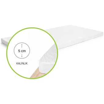 Elyaf Sepeti Dikdörtgen Visco Ortopedik 70x120 cm Beşik Yatağı