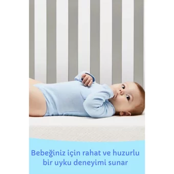 Elyaf Sepeti Dikdörtgen Visco Ortopedik 70x120 cm Beşik Yatağı