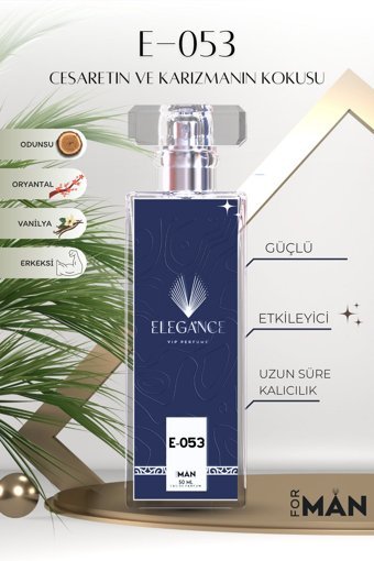 Elegance Vip Perfume E-053 EDP Amber-Baharatlı-Odunsu Kadın Parfüm 50 ml