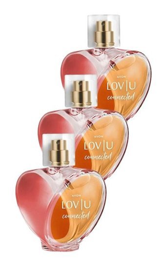 Avon Lov U Connected EDP Çiçeksi-Meyveli-Oryantal Kadın Parfüm 3x50 ml