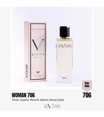 Jo Vossen 706 EDP Çiçeksi-Meyveli-Odunsu Kadın Parfüm 50 ml