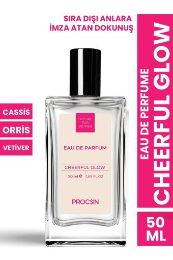 Procsin Cheerful Glow EDP Baharatlı-Çiçeksi-Meyveli Kadın Parfüm 50 ml