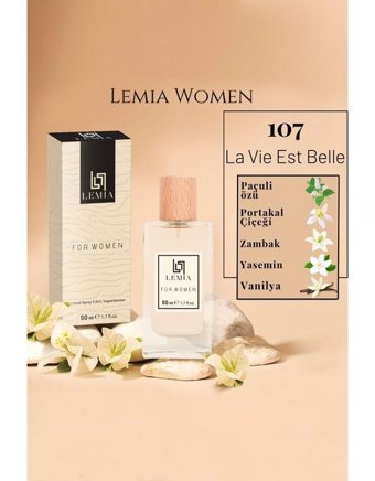 Lemia 107 EDC Çiçeksi-Odunsu-Oryantal Kadın Parfüm 50 ml