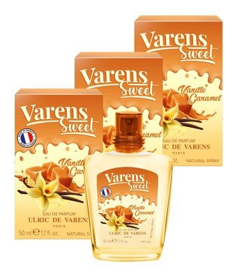Ulric De Varens Sweet Vanille Caramel EDP Deri-Hindistancevizi-Misk Kadın Parfüm 3x50 ml