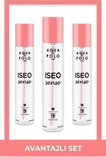 Aqua Di Polo 1987 Iseo EDP Amber-Fresh-Odunsu Kadın Parfüm 3x24 ml