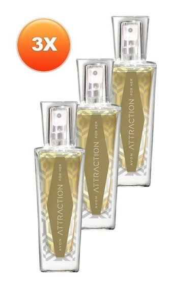 Avon Attraction EDP Çiçeksi-Odunsu-Oryantal Kadın Parfüm 3x30 ml