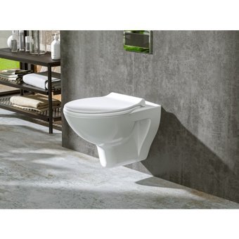 Turavit Pera 52 cm Seramik Kanalsız Arkadan Çıkışlı Gömme Duvara Sıfır Asma Klozet Beyaz