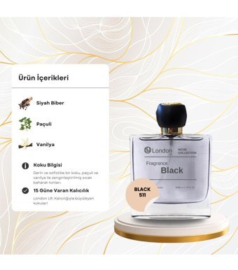 London Lr Tux Black EDT Bergamot-Odunsu-Sandal Ağacı Kadın Parfüm 50 ml