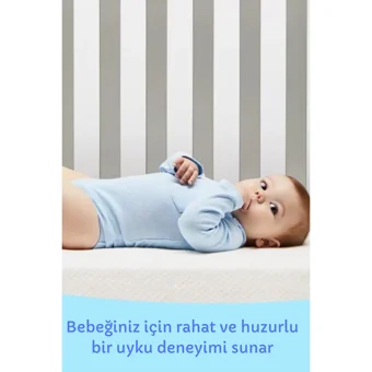 Elyaf Sepeti Dikdörtgen Visco Ortopedik 70x110 cm Beşik Yatağı