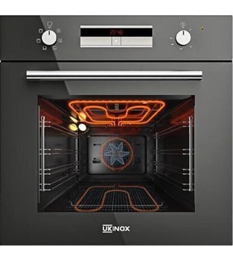 Ukinox 7801 G 65 lt A Enerji Sınıfı Dijital Ocaksız Tam Boy Ankastre Fırın Gri