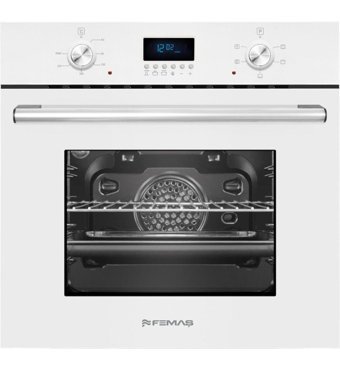 Femaş 5001 56 lt A Enerji Sınıfı Dijital Ocaksız Tam Boy Ankastre Fırın Beyaz