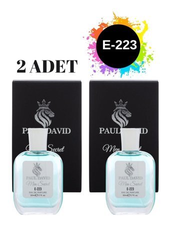 Paul David E-223 EDP Bergamot-Fresh-Odunsu Erkek Parfüm 2x50 ml