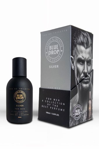 Blue Drop Silver EDP Aromatik-Odunsu-Sandal Ağacı Erkek Parfüm 100 ml