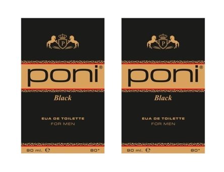 Poni Black EDT Çiçeksi-Fresh-Odunsu Erkek Parfüm 2x90 ml