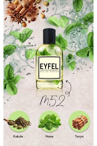Eyfel Parfüm M52 EDP Amber-Bergamot-Odunsu Erkek Parfüm 50 ml