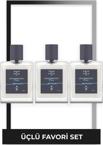Aqua Di Polo 1987 Gran Paradiso EDP Amber-Odunsu-Oryantal Erkek Parfüm 3x50 ml