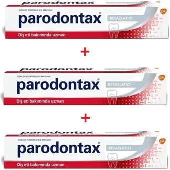 Parodontax Beyazlatıcı Naneli Florürlü Diş Macunu 3x75 ml