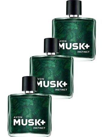 Avon Musk Instinct EDT Baharatlı-Fresh-Odunsu Erkek Parfüm 3x75 ml