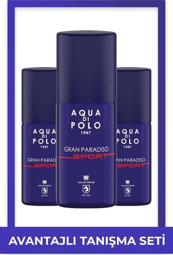Aqua Di Polo 1987 Gran EDP Amber-Odunsu-Oryantal Erkek Parfüm 3x100 ml