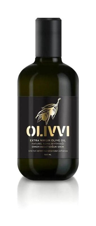 Olivvi Organik Filtresiz Yüksek Polifenollü Soğuk Sıkım Erken Hasat Taş Baskı Cam 500 ml