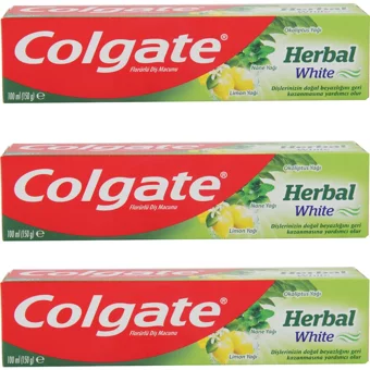 Colgate Herbal White Limon Florürlü Diş Macunu 3x100 ml