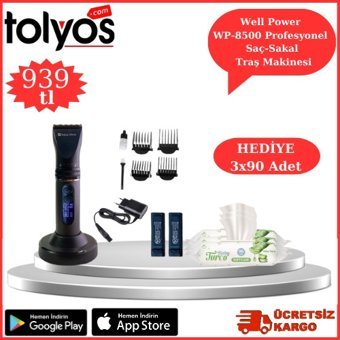 Well Power WP-8500 Saç Sakal Tek Başlıklı Kuru Tıraş Makinesi