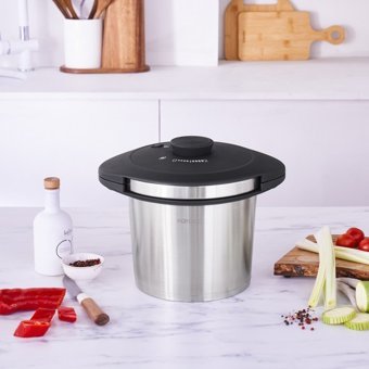 Karaca Circle Clipso Kapak İndüksiyon 6 lt Düdüklü Tencere Siyah