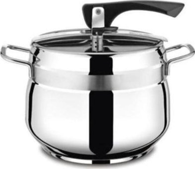 Cooker Lüx Lara CKR913 Düdüklü Kapak Çelik 10 lt Düdüklü Tencere Gri-Siyah