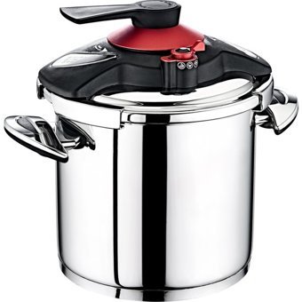 Oms 5036 Clipso Kapak Çelik 9 lt Düdüklü Tencere Kırmızı