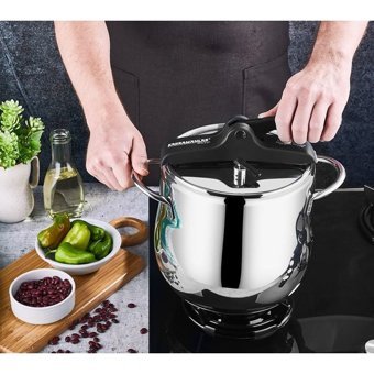 Kahramanlar Klasik Düdüklü Kapak Kapsül 3.5 lt Düdüklü Tencere Gri