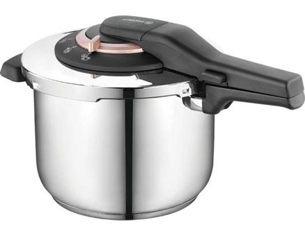 Korkmaz Vita Plus Clipso Kapak Alüminyum 6 lt Düdüklü Tencere Gri