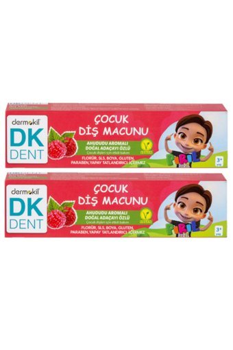 Dermokil Dk Dent Ahududulu-Adaçayı Özlü Organik Florürsüz Diş Macunu 2x50 ml