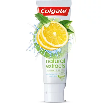 Colgate Natural Extract Limon Aloe Veralı Limonlu Florürlü Diş Macunu 4x75 ml