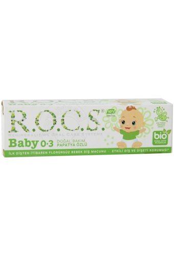 R.O.C.S. Papatya Organik Florürsüz 0-3 Yaş Çocuk Diş Macunu 35 ml